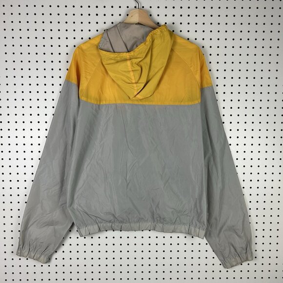 Nike 80s Wind Runner Jacket Large Yellow Gray Full Zip Track Vintage RARE Swoosh - Picture 4 of 7